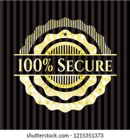 100% Secure golden badge