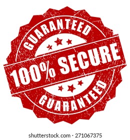100 secure grunge icon