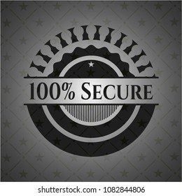 100% Secure realistic dark emblem