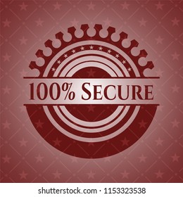 100% Secure red emblem. Vintage.