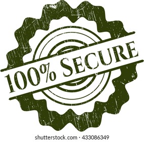 100% Secure rubber grunge texture seal