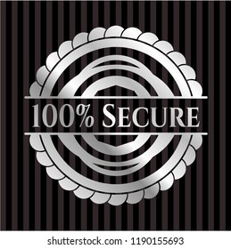 100% Secure silvery shiny emblem