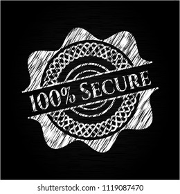 100% Secure written on a chalkboard