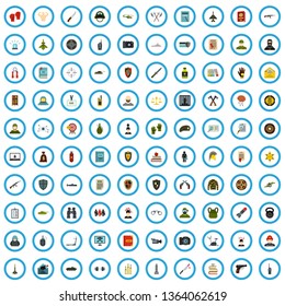 100 security book icons set in flat style for any design vector illustration