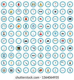 100 security icons set in cartoon style for any design vector illustration