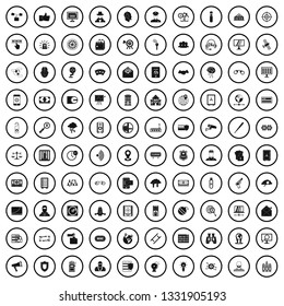 100 security icons set in simple style for any design vector illustration