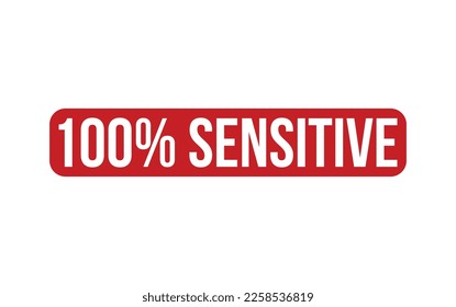 100% Sensitive Rubber Stamp Seal Vector