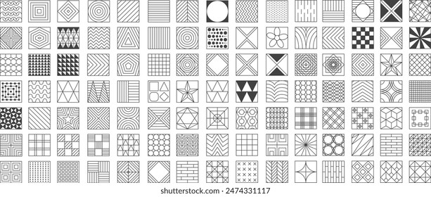 100+ Set of Geometric patterns. Abstract geometric hexagonal graphic design print 3d cubes pattern