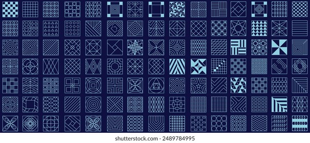 100+ Set of Geometric patterns. Abstract geometric hexagonal graphic design print 3d cubes pattern.