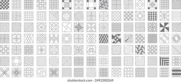 100+ Set of Geometric patterns. Abstract geometric hexagonal graphic design print 3d cubes pattern.