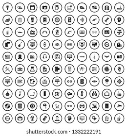 100 settings icons set in simple style for any design vector illustration