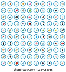 100 sewing icons set in isometric 3d style for any design vector illustration