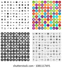 100 shipping icons set vector in 4 variant for any web design isolated on white