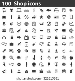 100 Shop icons set