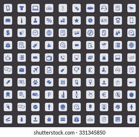 100 Shop icons set