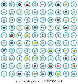 100 shop icons set in flat style for any design vector illustration