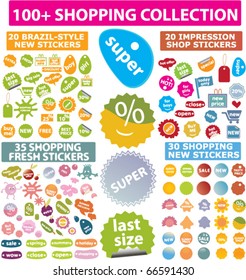 100+ shopping collection signs. vector