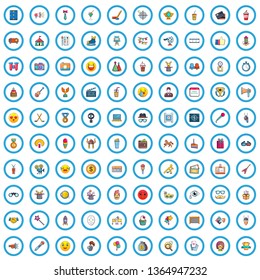 100 show icons set. Cartoon illustration of 100 show vector icons isolated on white background