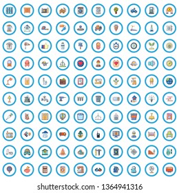 100 smart house icons set. Cartoon illustration of 100 smart house vector icons isolated on white background