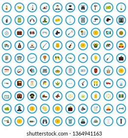 100 smuggling icons set in flat style for any design vector illustration
