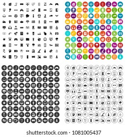 100 software development icons set vector in 4 variant for any web design isolated on white