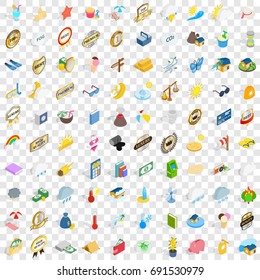 100 solar icons set in isometric 3d style for any design vector illustration