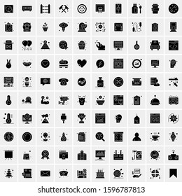 100 Solid Business Icons for web and Print Material