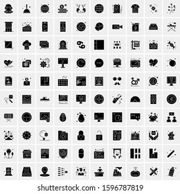 100 Solid Business Icons for web and Print Material