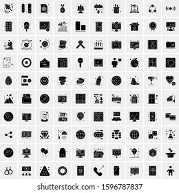 100 Solid Business Icons for web and Print Material