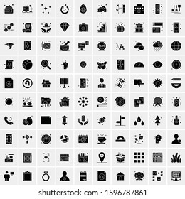 100 Solid Business Icons for web and Print Material