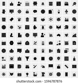 100 Solid Business Icons for web and Print Material