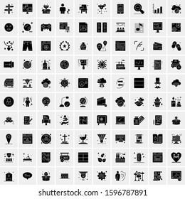 100 Solid Business Icons for web and Print Material