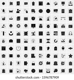 100 Solid Business Icons for web and Print Material