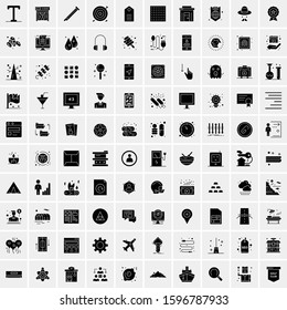 100 Solid Business Icons for web and Print Material