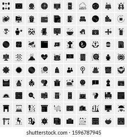 100 Solid Business Icons for web and Print Material