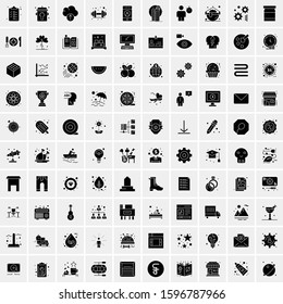100 Solid Business Icons for web and Print Material
