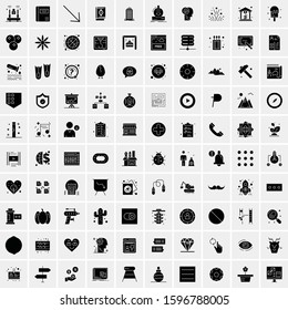 100 Solid Business Icons for web and Print Material