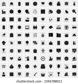 100 Solid Business Icons for web and Print Material