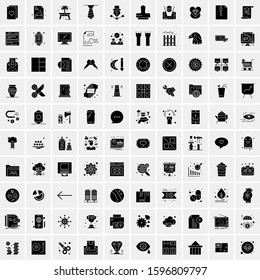 100 Solid Business Icons for web and Print Material