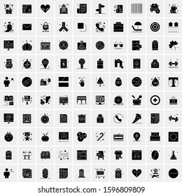 100 Solid Business Icons for web and Print Material