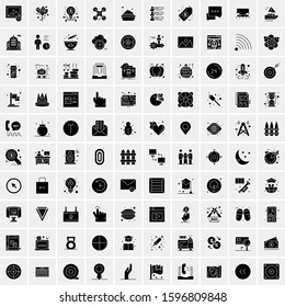100 Solid Business Icons for web and Print Material