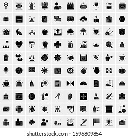 100 Solid Business Icons for web and Print Material
