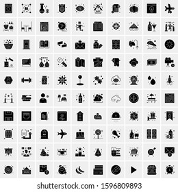 100 Solid Business Icons for web and Print Material