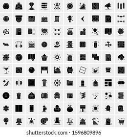 100 Solid Business Icons for web and Print Material