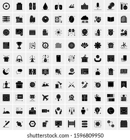 100 Solid Business Icons for web and Print Material