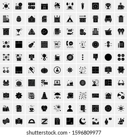 100 Solid Business Icons for web and Print Material
