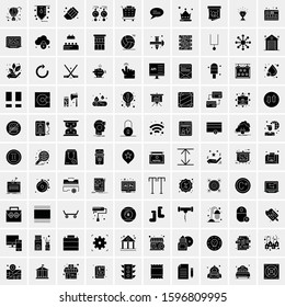 100 Solid Business Icons for web and Print Material