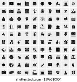 100 Solid Business Icons for web and Print Material