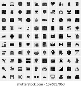 100 Solid Business Icons for web and Print Material