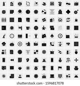 100 Solid Business Icons for web and Print Material